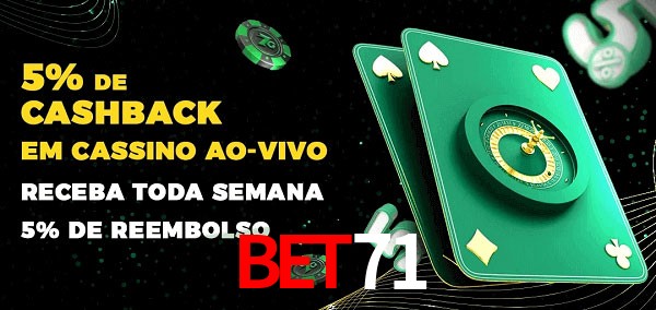 Promoções do cassino ao Vivo Bet71